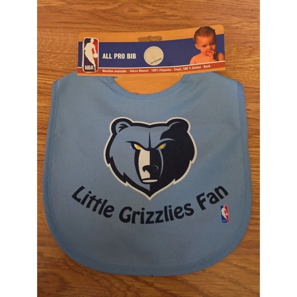 NBA Memphis Grizzlies Baby Bib All Pro NWT Basketball Washable